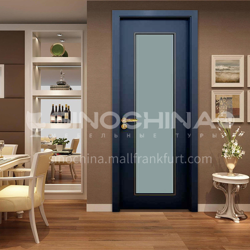 Simple design mute composite paint solid wood door room door 43